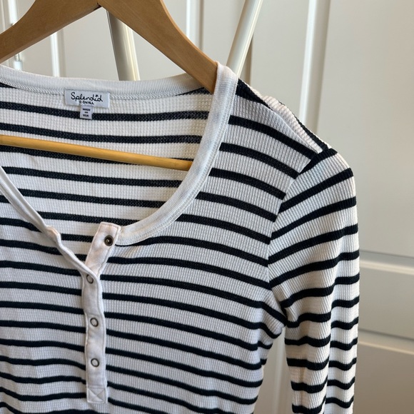 Splendid striped textured henley X-Small - Picture 2 of 3